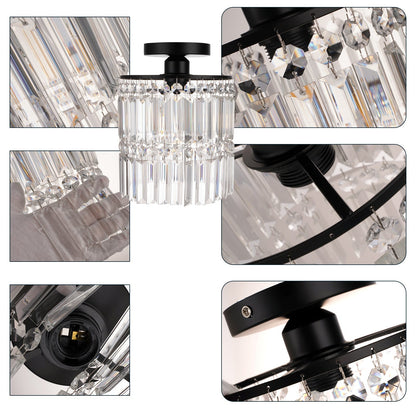Luxury Crystal Ceiling Light with Copper Finish