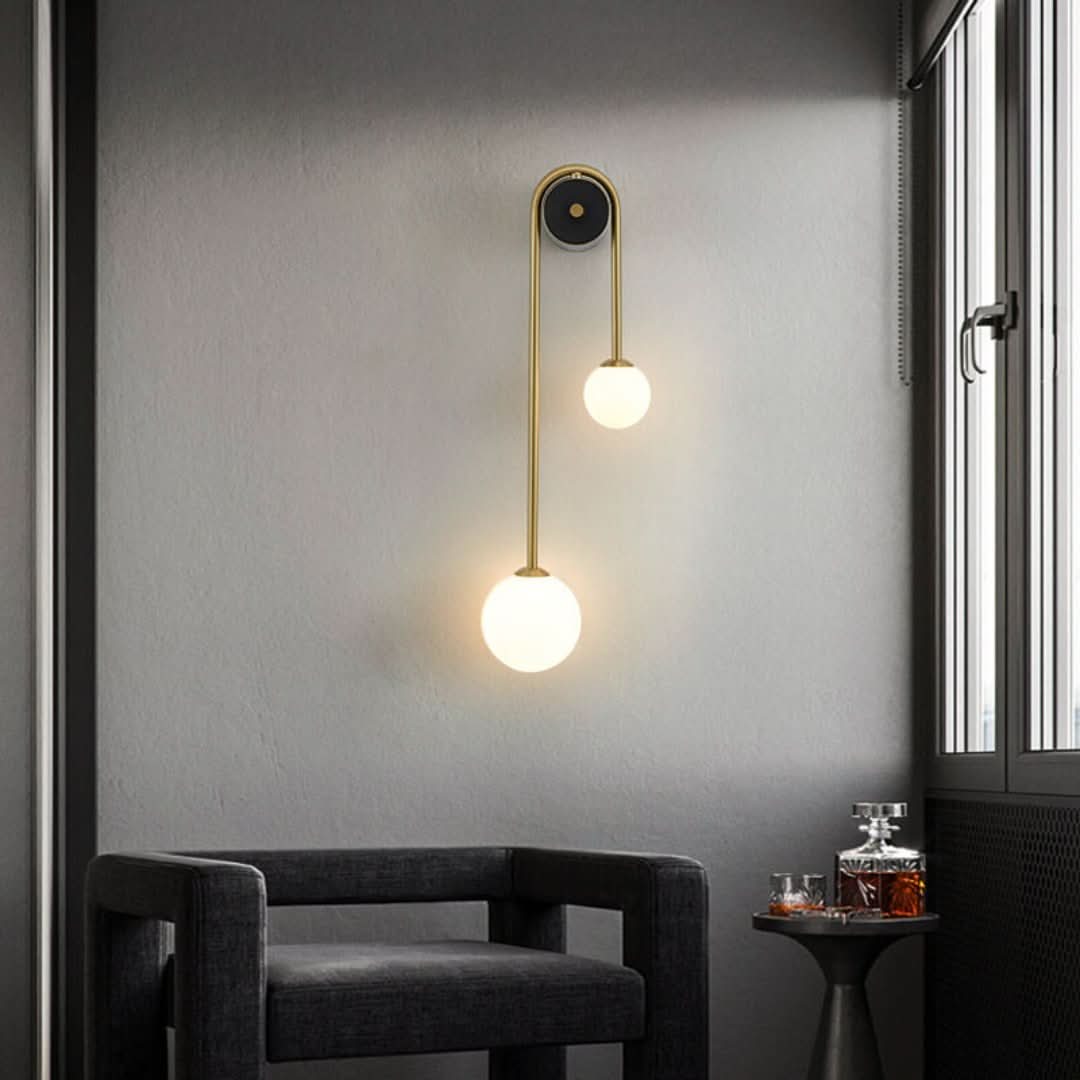 GlowGlass - Stylish Glass Wall Lamp with 2 Lights