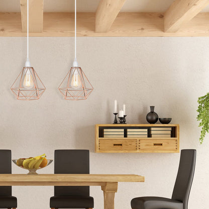 Nordic Diamond Metal Pendant Lamp - Modern & Elegant