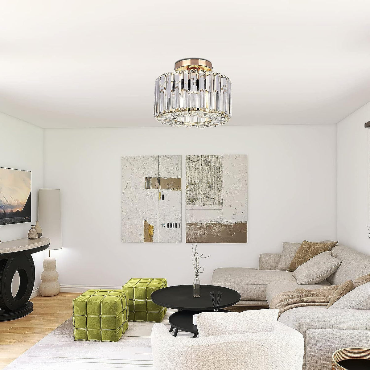 Elegant Crystal Ceiling Light - Luxurious and Stylish Design