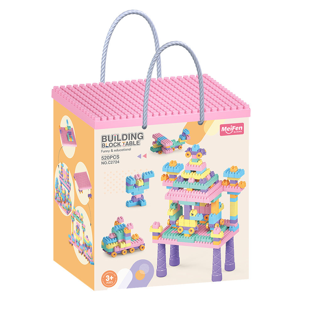 Set tavolo da costruzione creativo – Tavolo da gioco con 500 mattoncini da costruzione