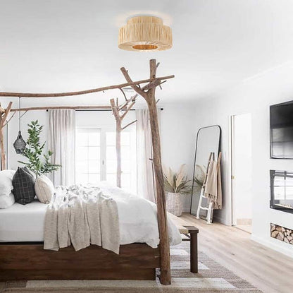 Modern Rattan Bohemian Ceiling Lamp