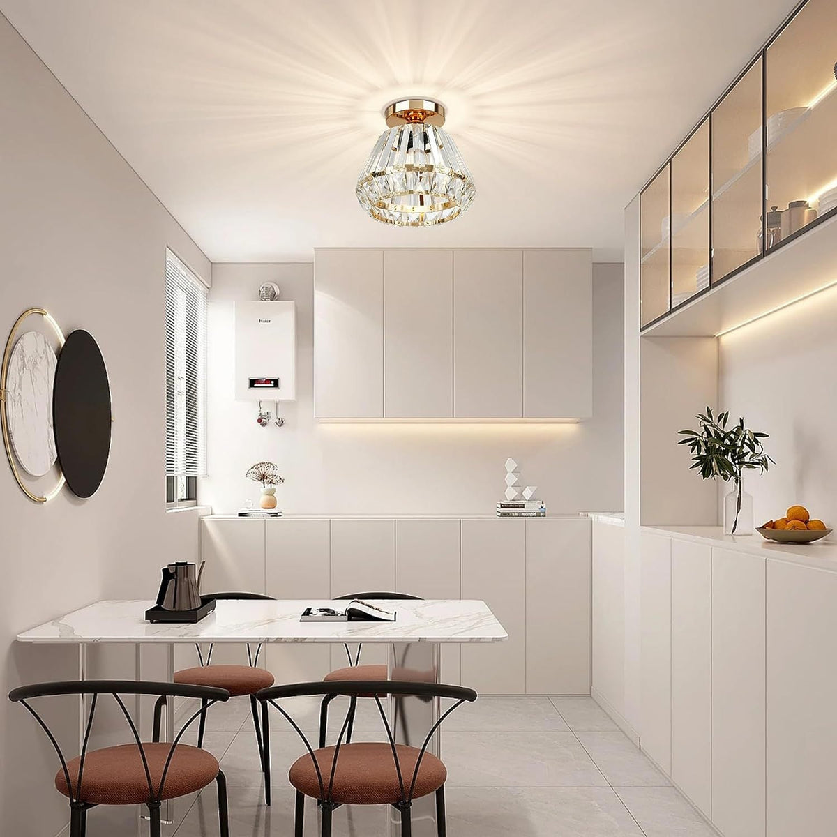 Plafón de cristal de lujo de diseño nórdico