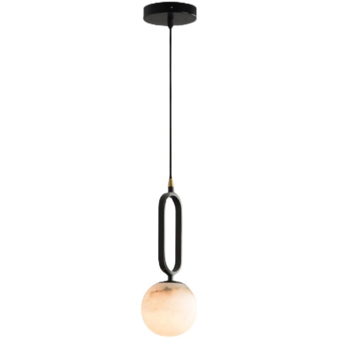 Oval Alabaster Pendant Lamp – Elegant Lighting for Any Space