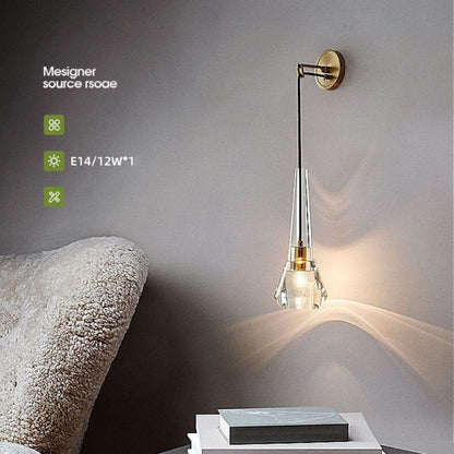 CrystalGlow - Aplique de pared geométrico moderno