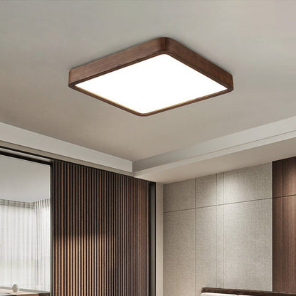 Black Walnut Ceiling Lamp with Dimmable LED