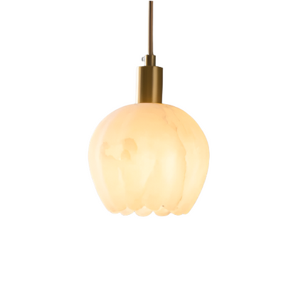 Alabaster Pendant Lamp Lilin – Luxe Marble Design with LED