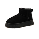 Bottines d’hiver tendance à semelle plateforme pour femme, avec doublure en polaire