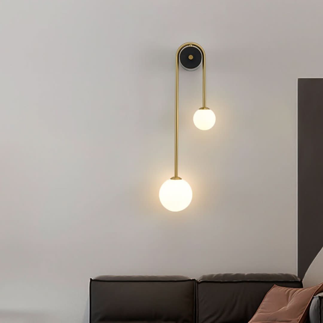GlowGlass - Stylish Glass Wall Lamp with 2 Lights