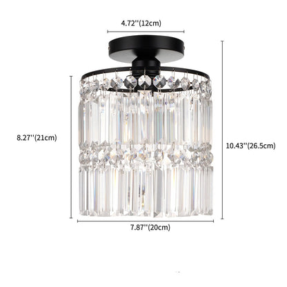 Luxury Crystal Ceiling Light with Copper Finish