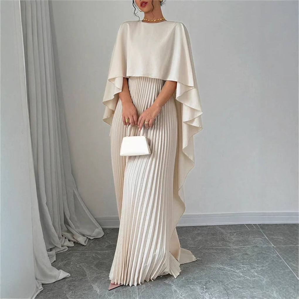 Maxi dress with high neck for women