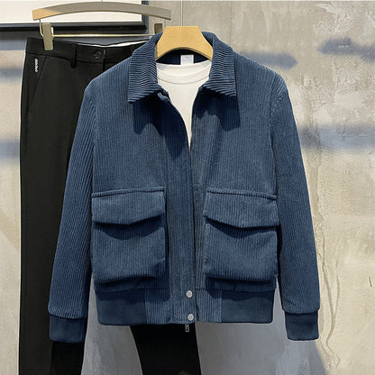Men's Jacket for Spring with Ribbed Cuffs