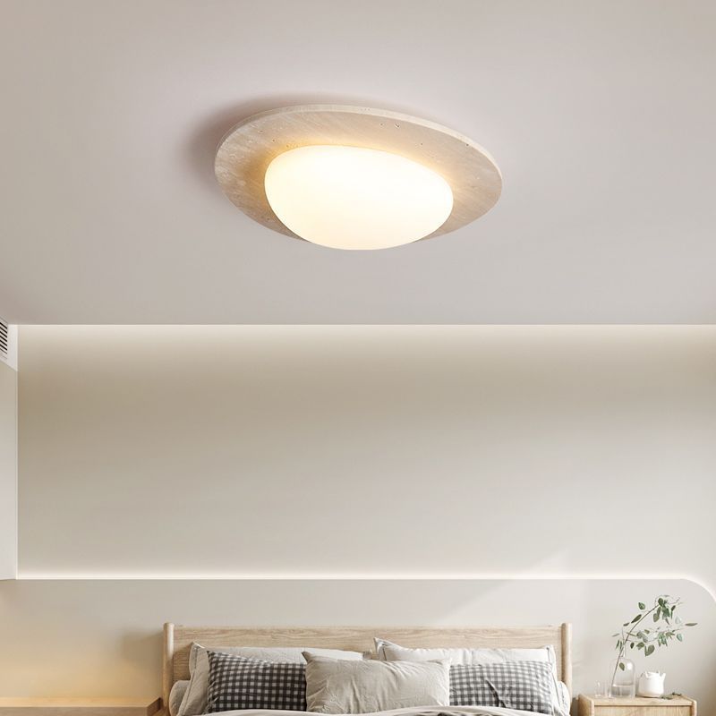 Nordic Ceiling Lamp in Cream Travertine