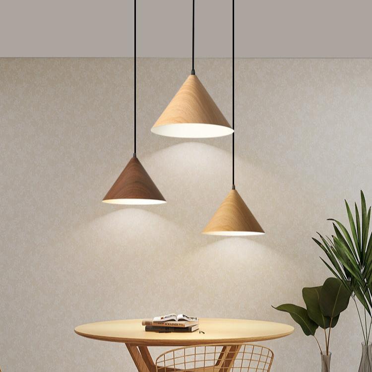 Nordic Wooden Pendant Lamp for Dining Room and Bedroom