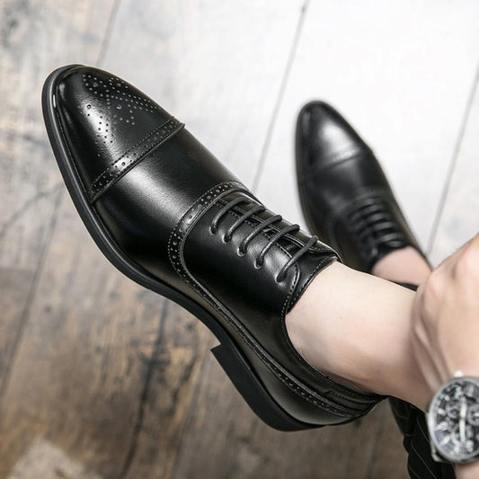 Zapatos Oxford Brogue de Cuero Pulido para Hombre