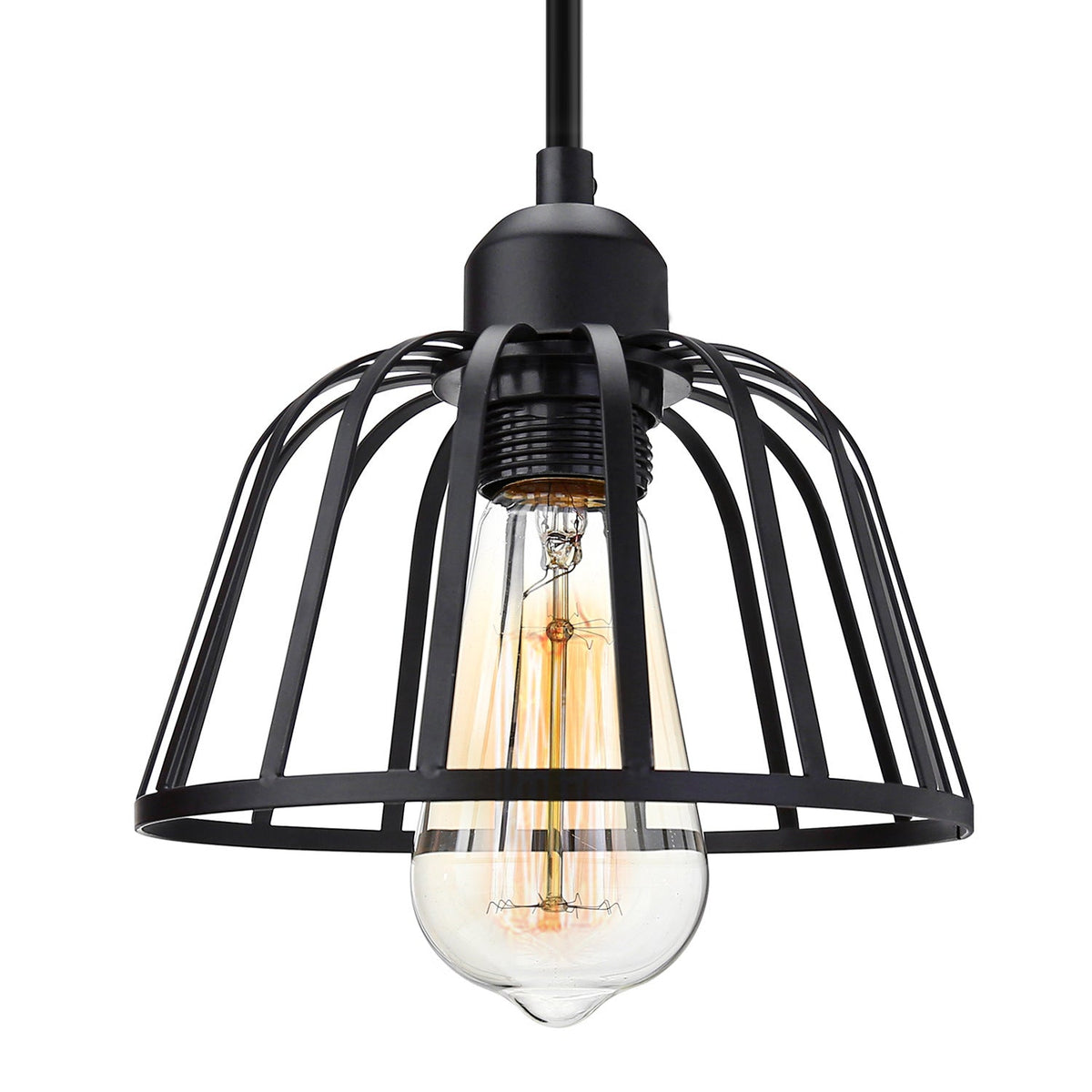 Retro Industrial Pendant Light Black Metal
