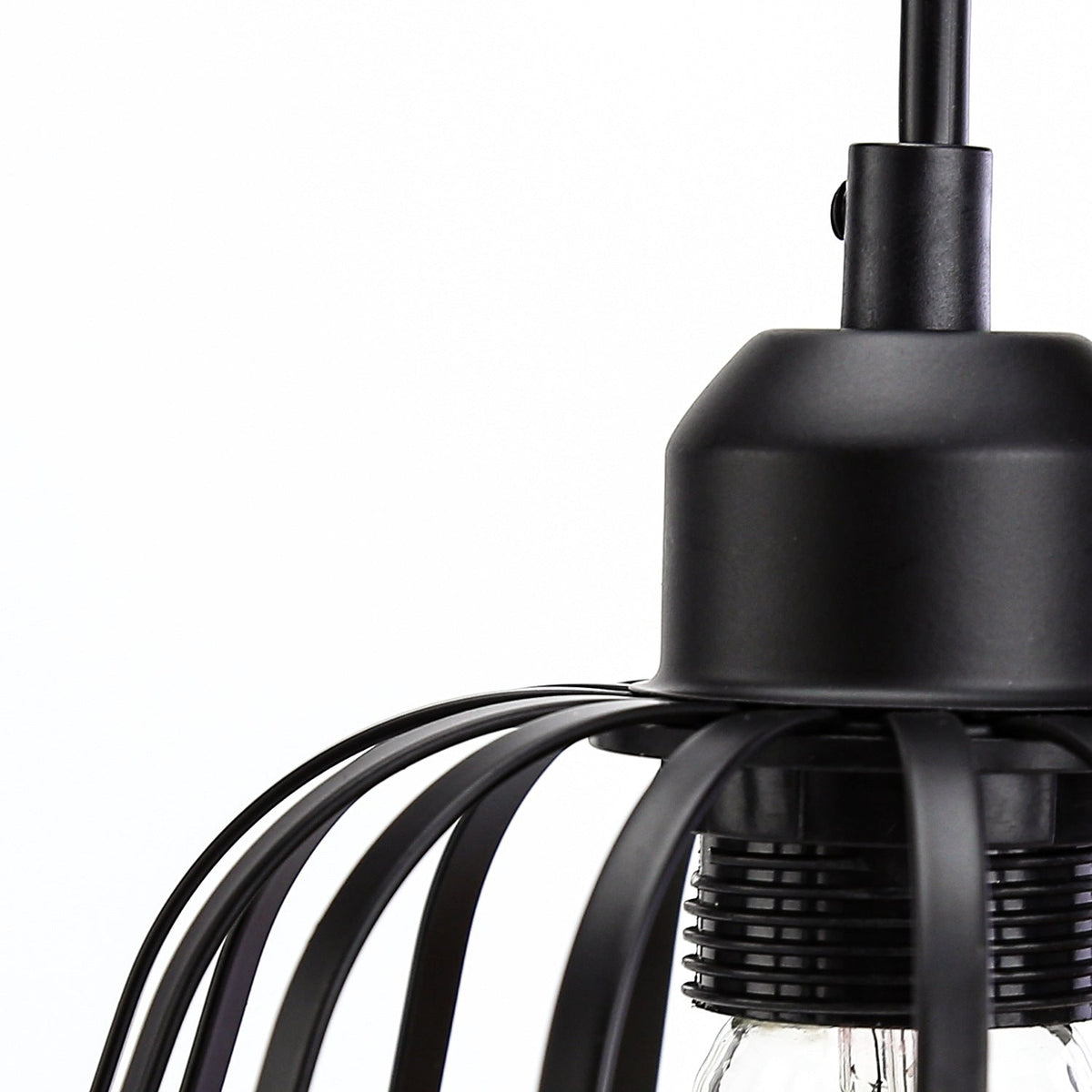 Retro Industrial Pendant Light Black Metal