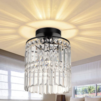 Luxury Crystal Ceiling Light with Copper Finish