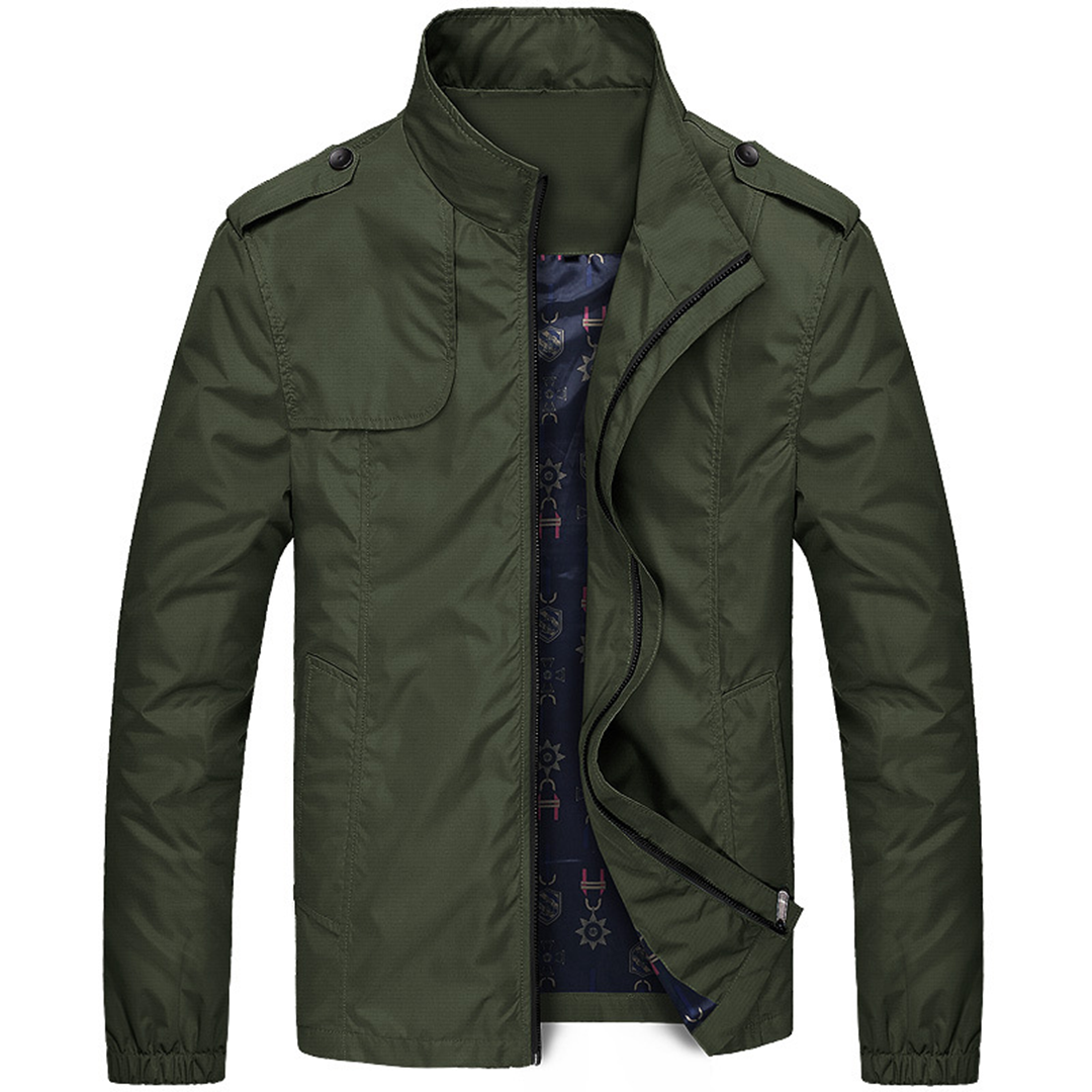 Chaqueta masculina con cremallera integral