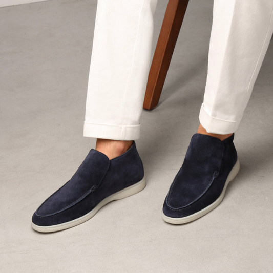 Ace - Mocasín elegante de ante de becerro para hombre (Preventa)