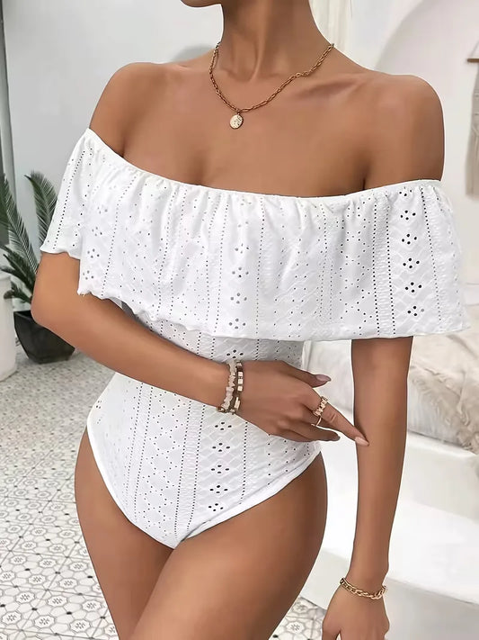 Off-Shoulder Ruffle Bodysuit