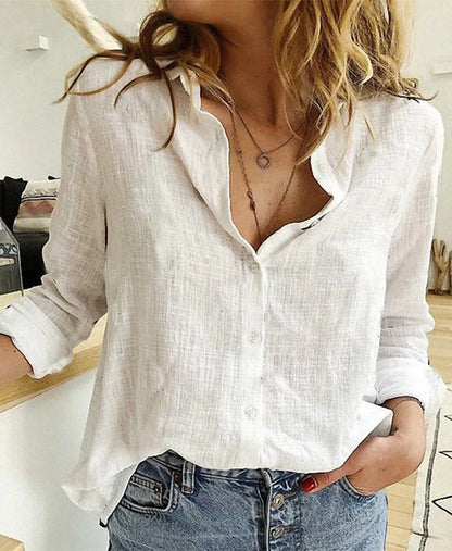 Linen blouse for women - Anett