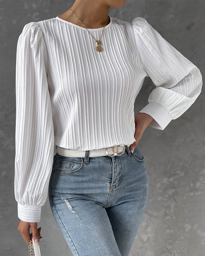 Olivia | Blouse with Lantern Sleeves