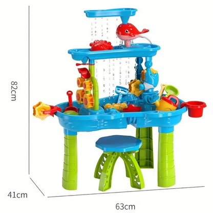 Play & Learn 3-Layer Sand and Water Play Table