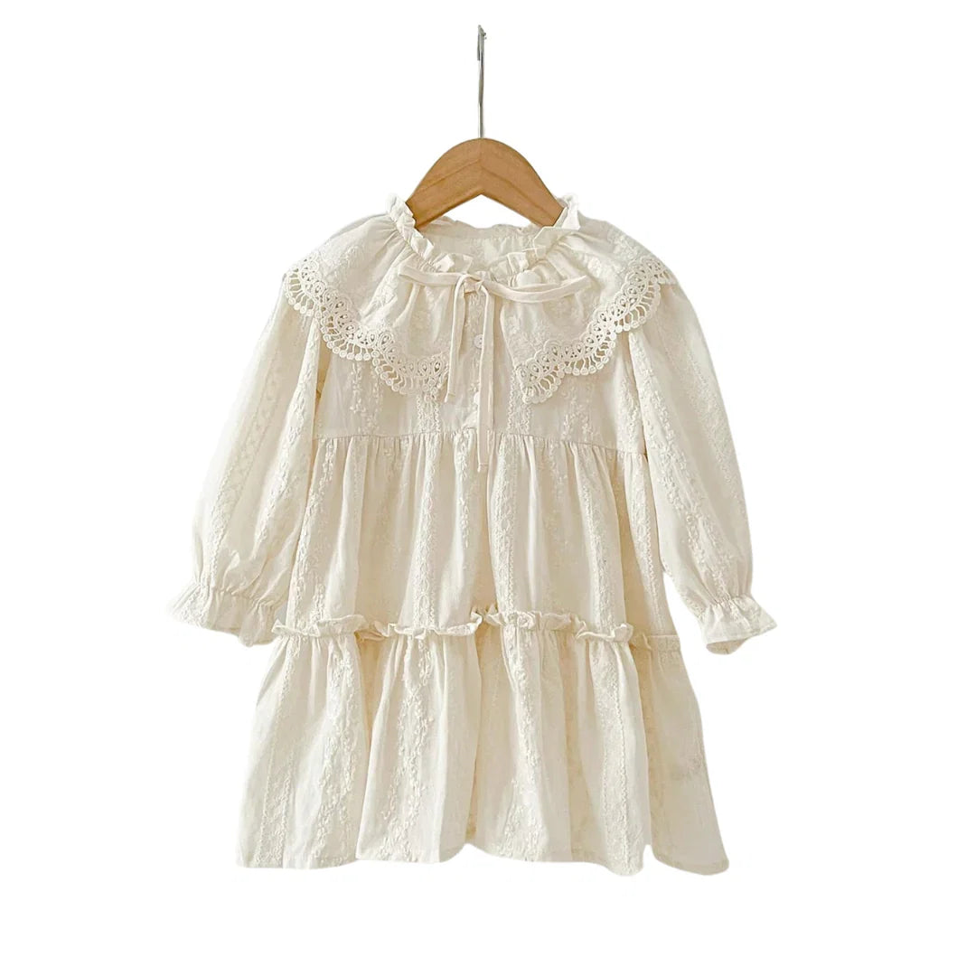 Under-dress with Lace Collar and Long Sleeves