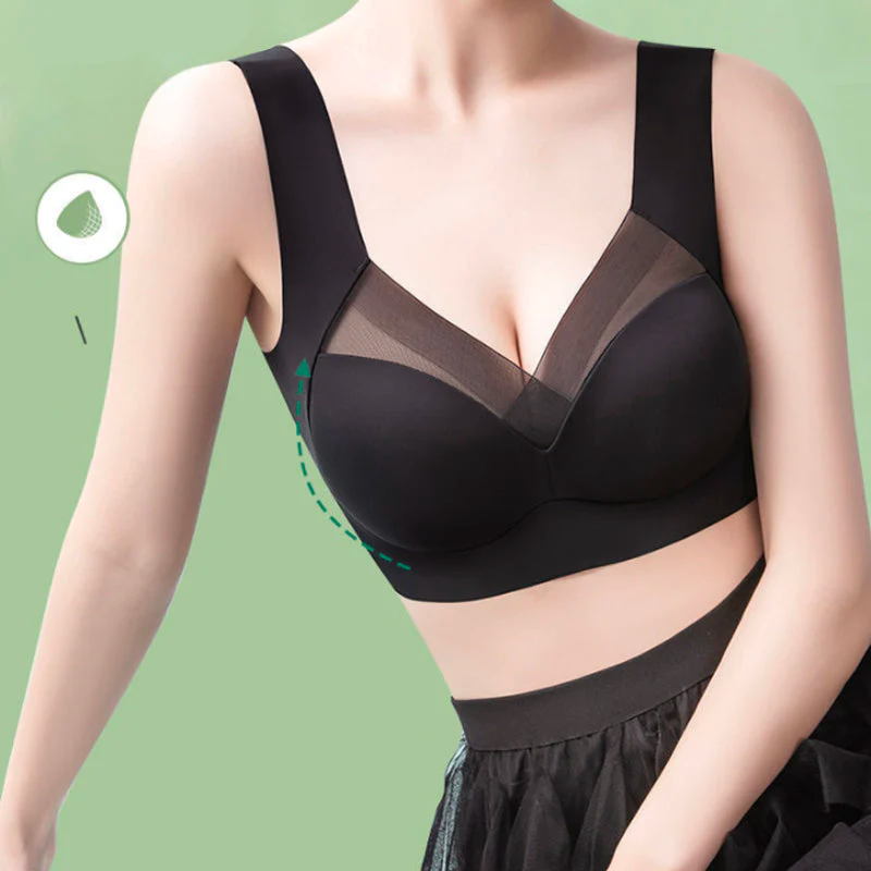 Reggiseno contenitivo da donna con spalline larghe e sostegno elevato