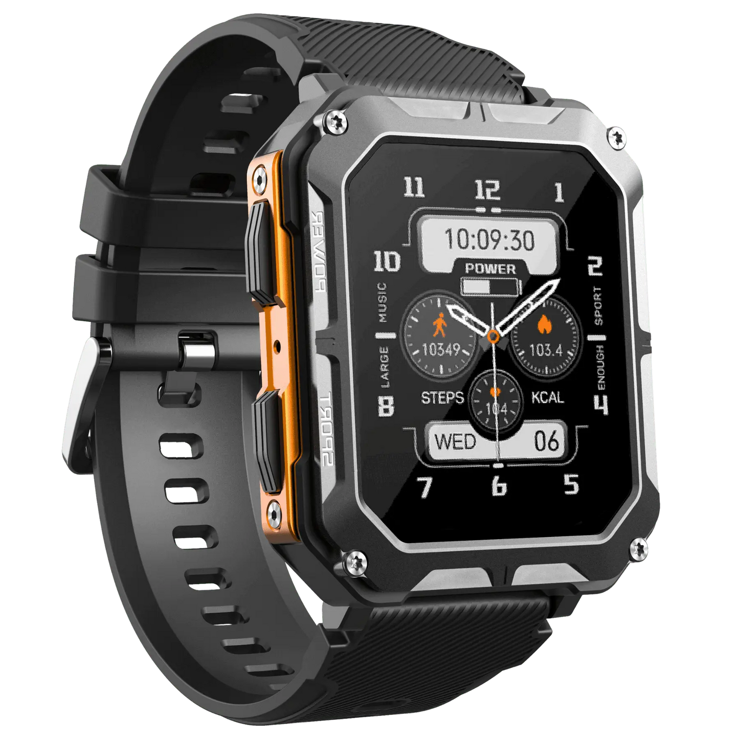 Outdoor Smartwatch with 5ATM Waterproofing and Health Monitoring