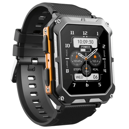 Outdoor Smartwatch with 5ATM Waterproofing and Health Monitoring