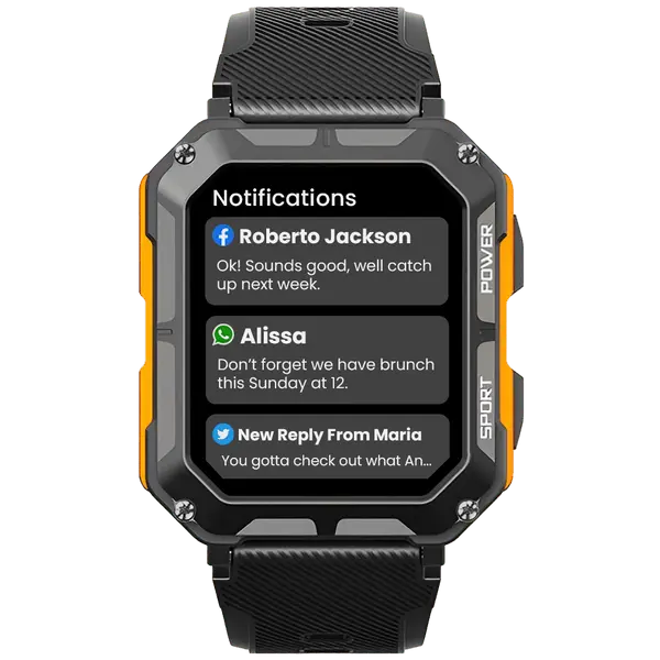 Outdoor Smartwatch with 5ATM Waterproofing and Health Monitoring