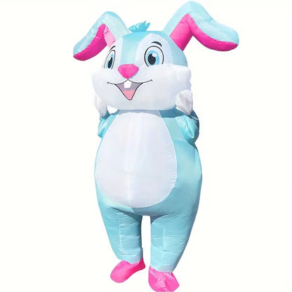 Inflatable Bunny Costume with Air Pump for Carnival