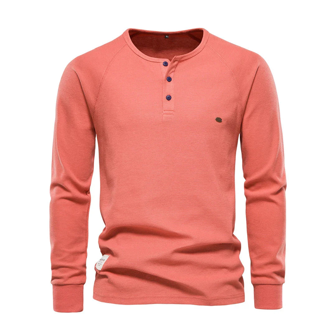 Men's Long Sleeve Shirt with Round Neck