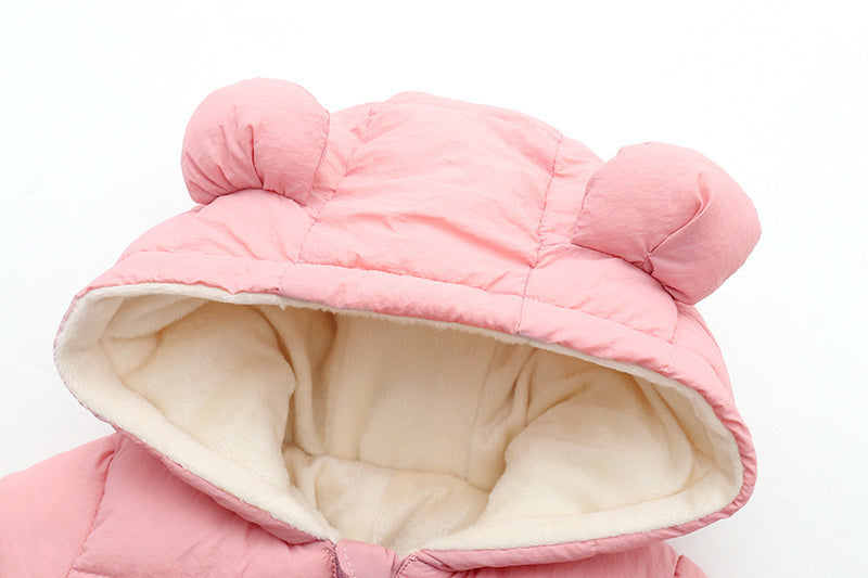 Tutina invernale calda e confortevole per bebè, con orecchie