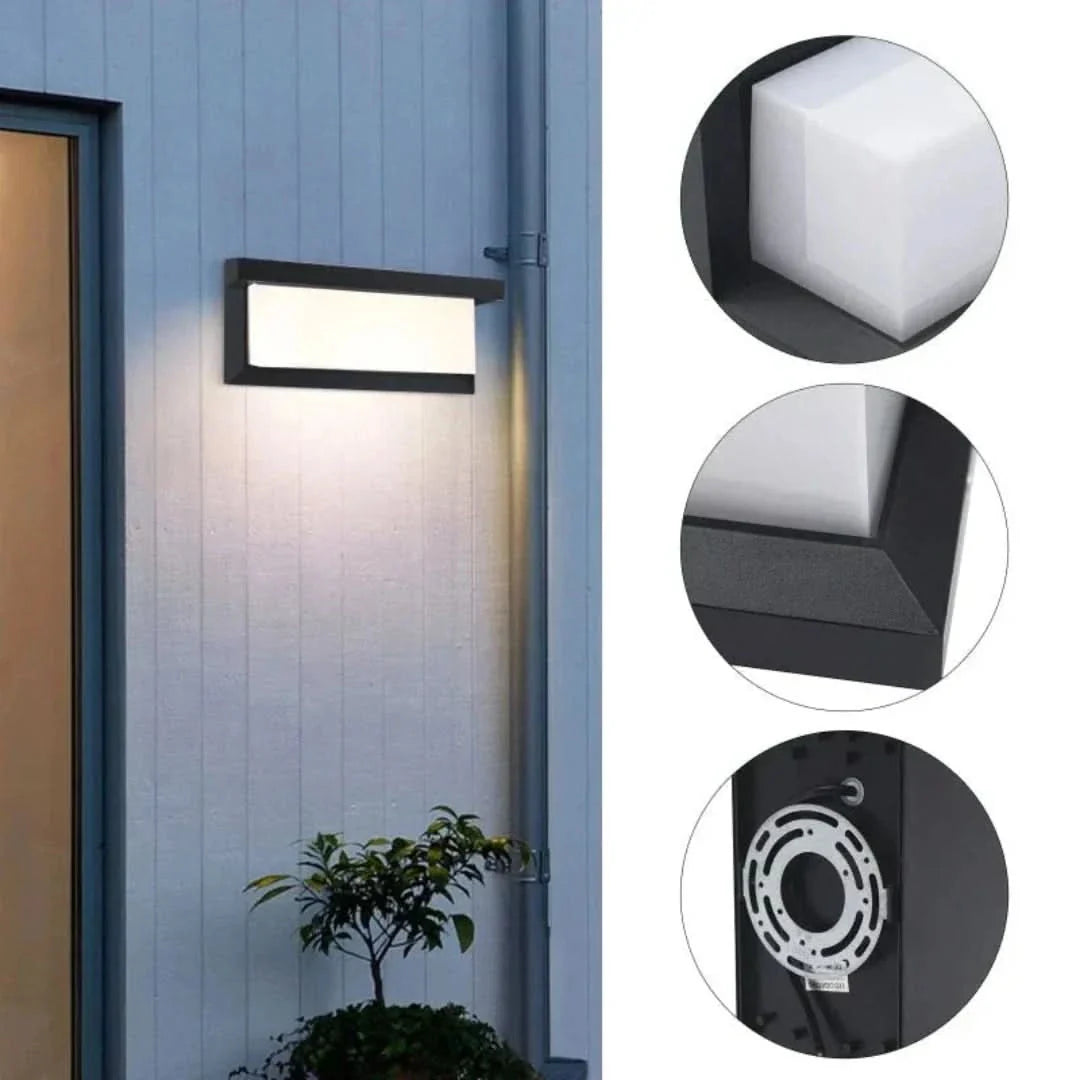 HorizonShine - Lampada da parete a LED impermeabile e sostenibile