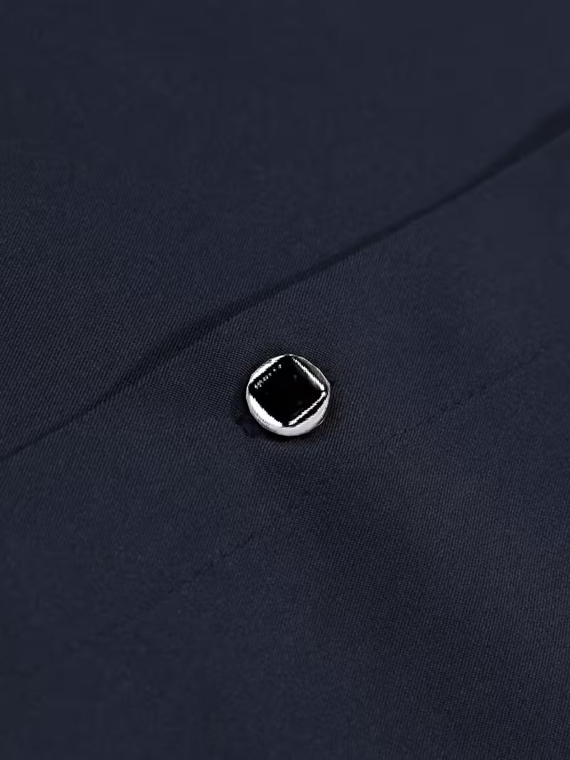 Shirt with Geometric Pattern and Slim Fit