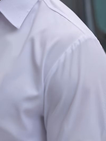 Shirt with Geometric Pattern and Slim Fit