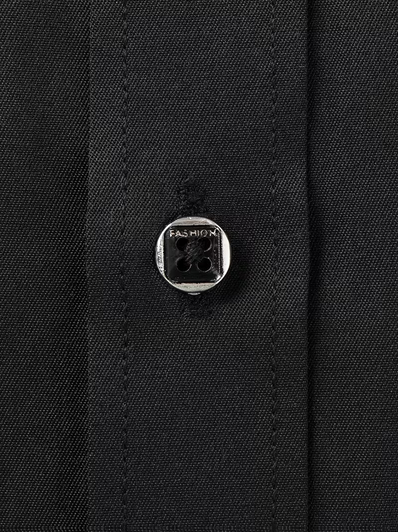 Shirt with Geometric Pattern and Slim Fit