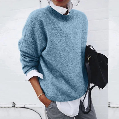 Oversized cashmere women's jumper with long sleeves