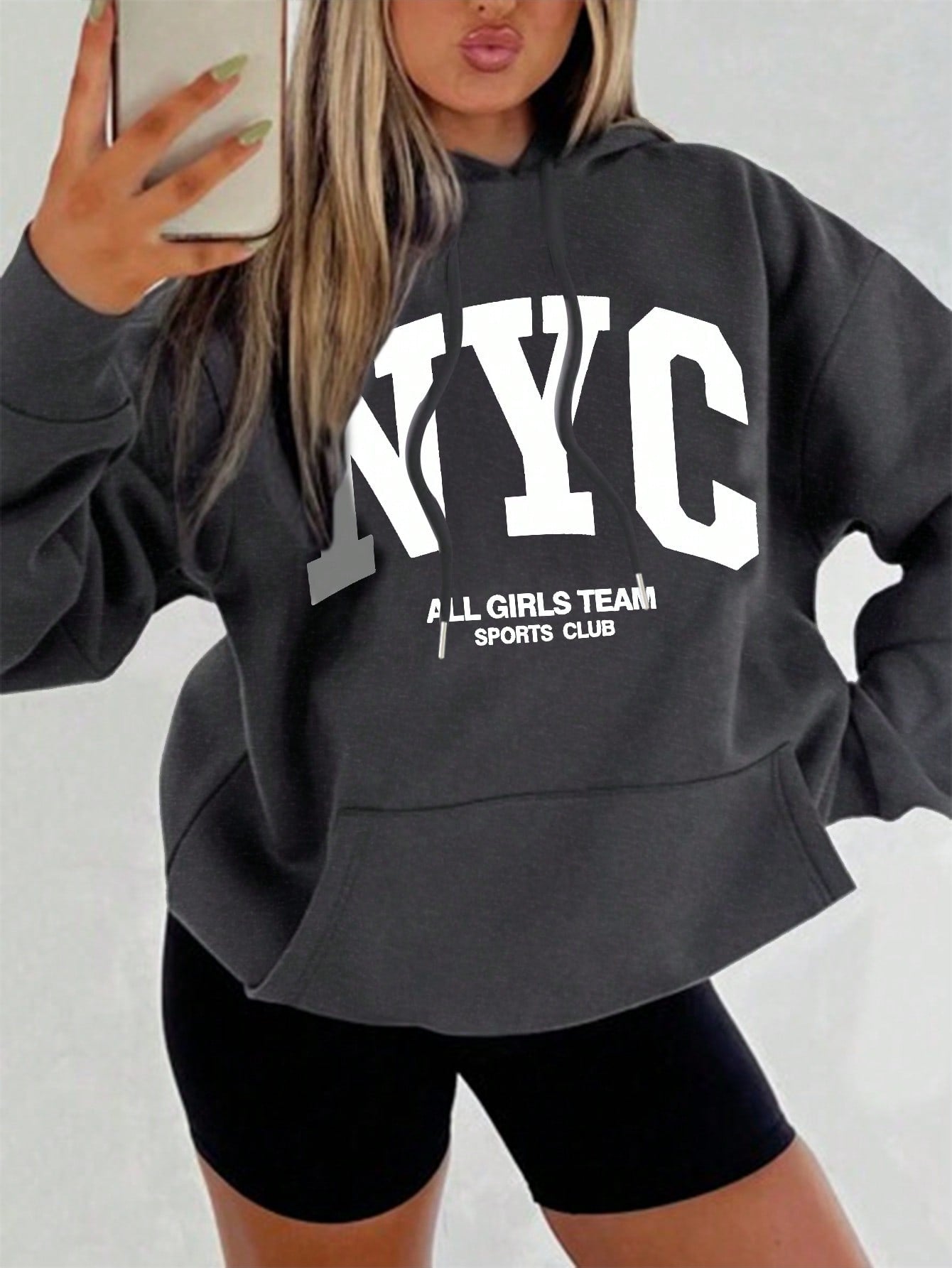 Oversized hoodie with drop shoulder design
