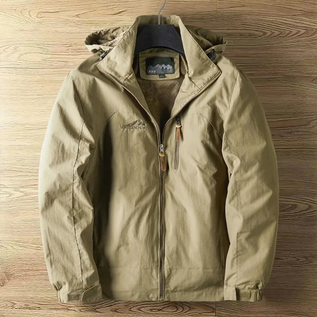 Wasserdichte, atmungsaktive Outdoorjacke mit Kapuze für Herren