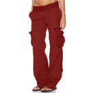 Leandra - Pantaloni cargo pentru femei, cu buzunare multiple