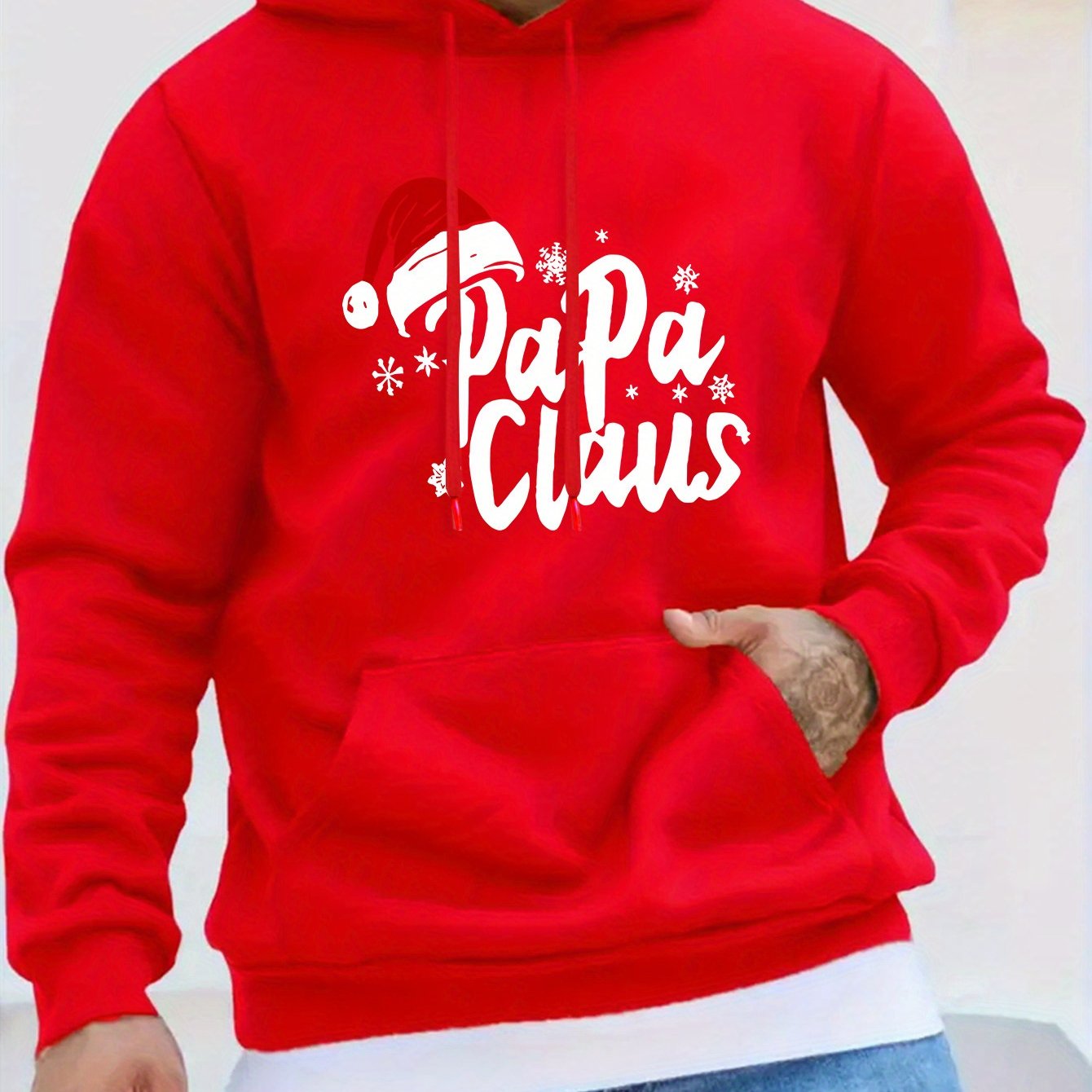 Papaclaus | Santa hoodie with pocket and long sleeves