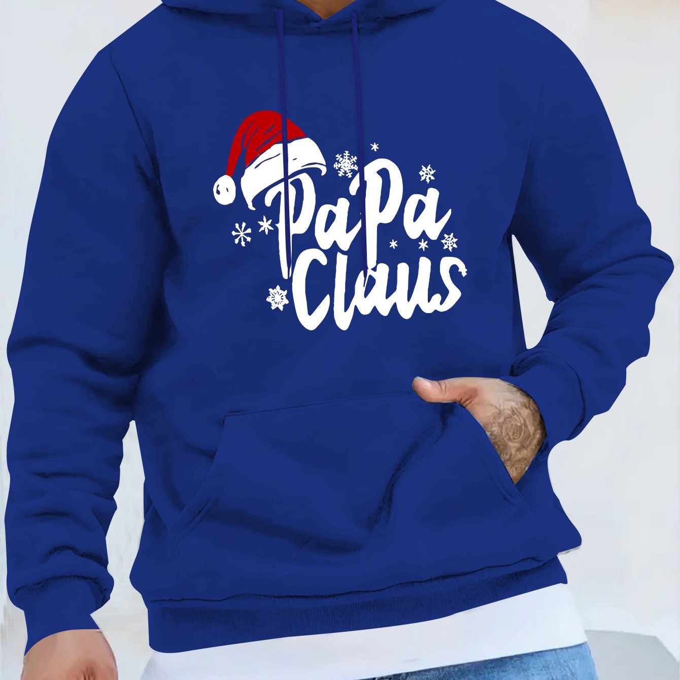 Papaclaus | Santa hoodie with pocket and long sleeves