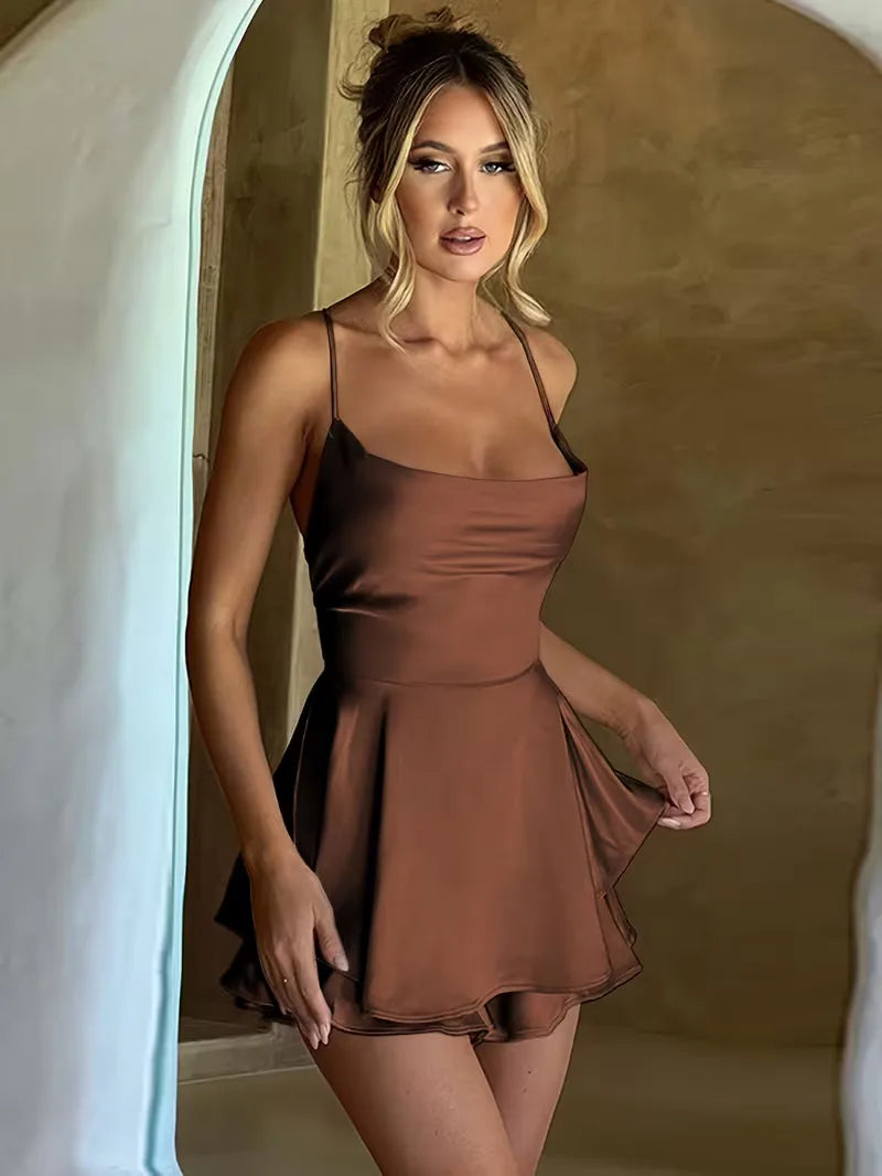Party Dress with Spaghetti Straps