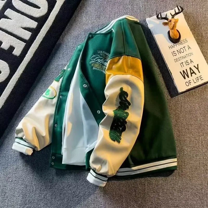 Patchwork jacket with embroidered details