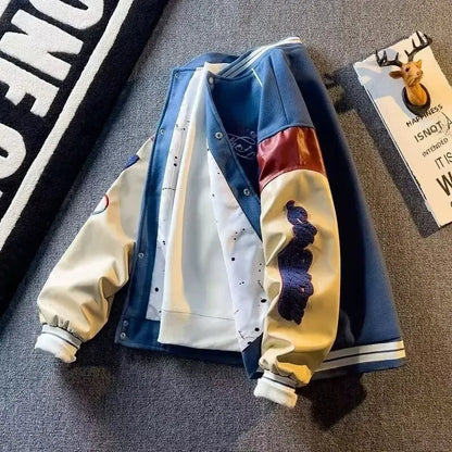 Veste patchwork avec détails brodés