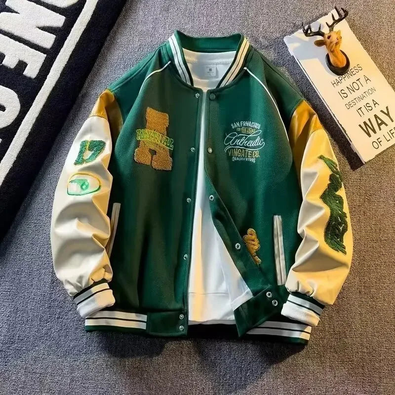 Veste patchwork avec détails brodés